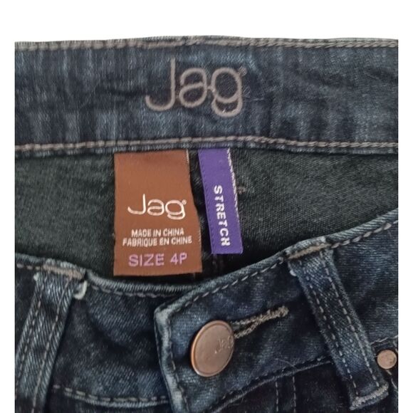 JAG Dark Stretch Straight Leg Jeans Size 4 P 4P - Picture 6 of 6